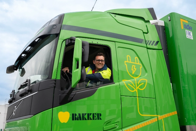 Jan elektrische vrachtwagen